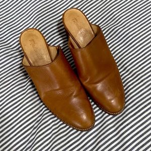 Madewell The Harper Mule Slides Saddle Brown Sz 9